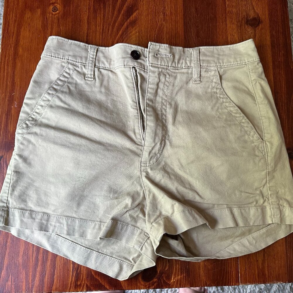 Abercrombie and Fitch Women's Beige High Waisted Shorts